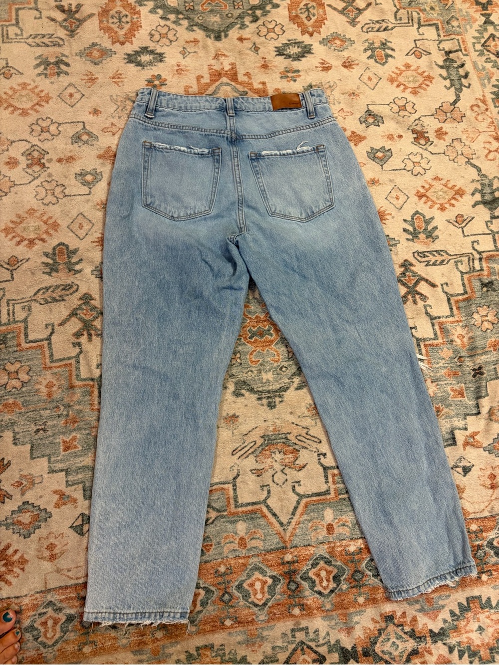 bohme Mom Jeans in Light Wash Distressed - Picture 11 of 11